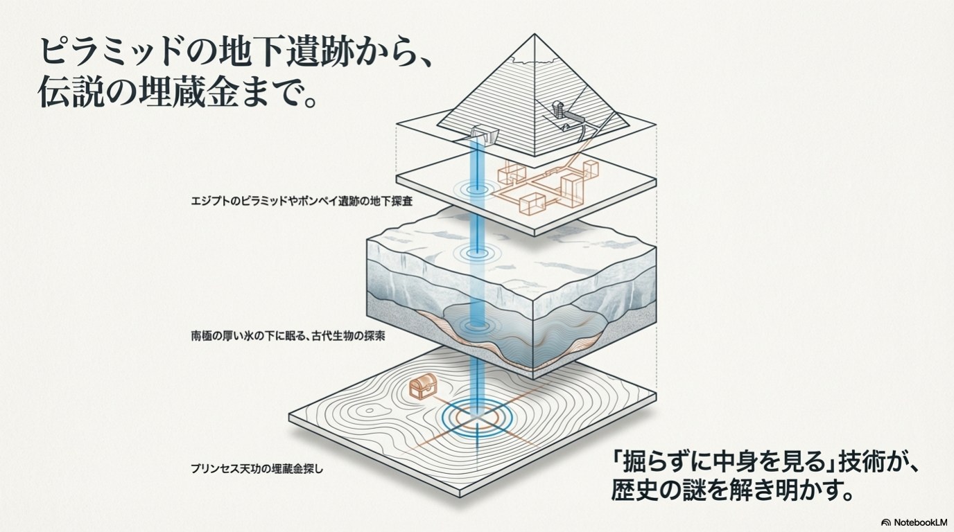 ピラミッド地下構造のスライド