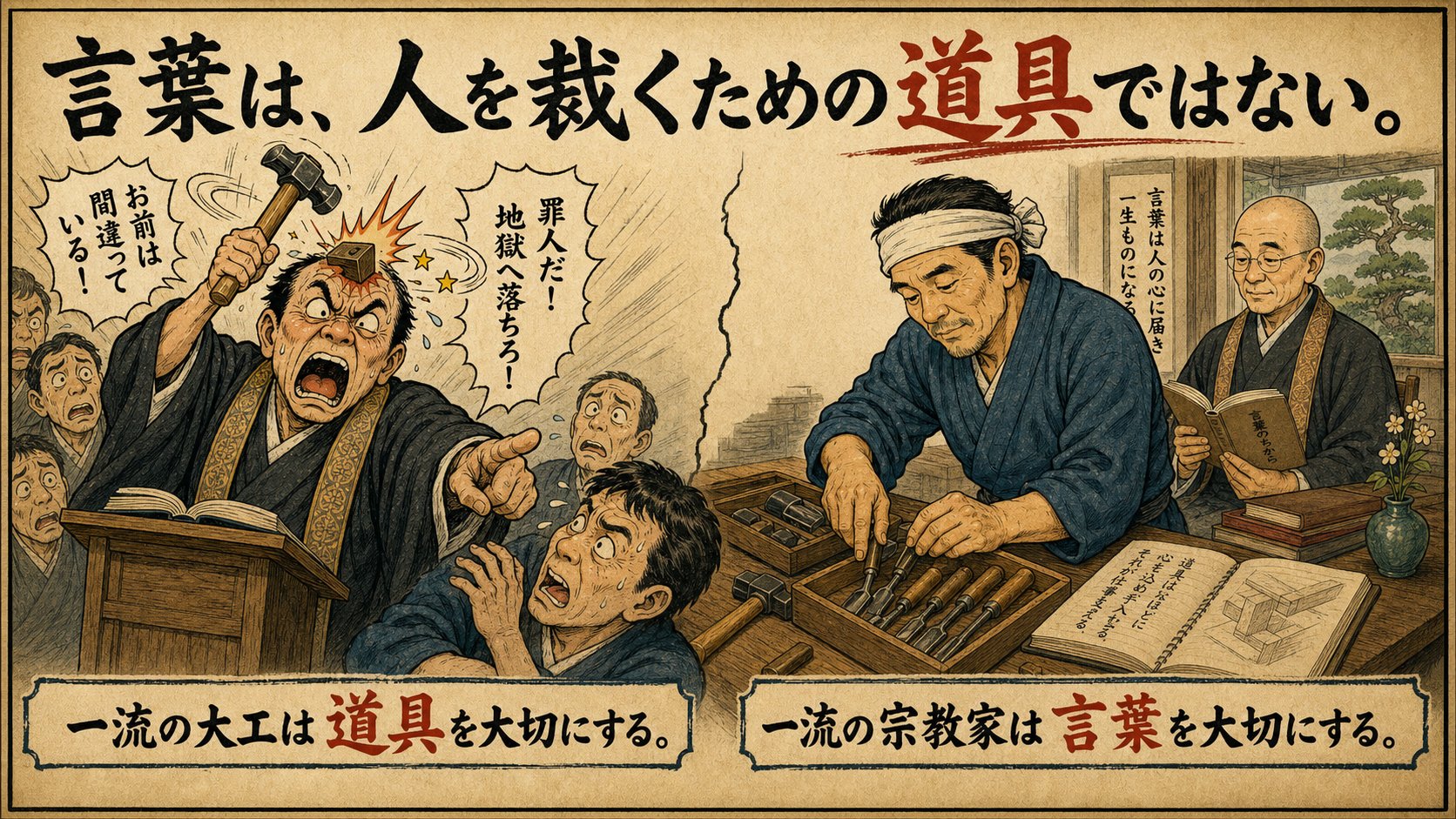 言葉は、人を裁くための道具ではない。