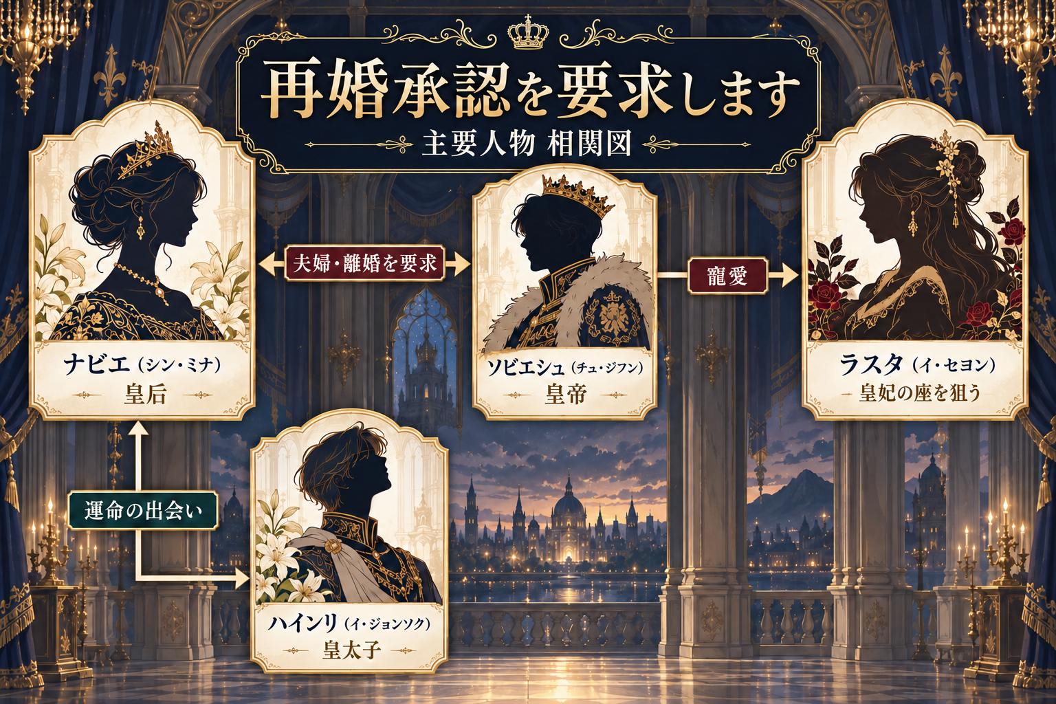 ナビエ、ソビエシュ、ラスタ、ハインリの人物相関図