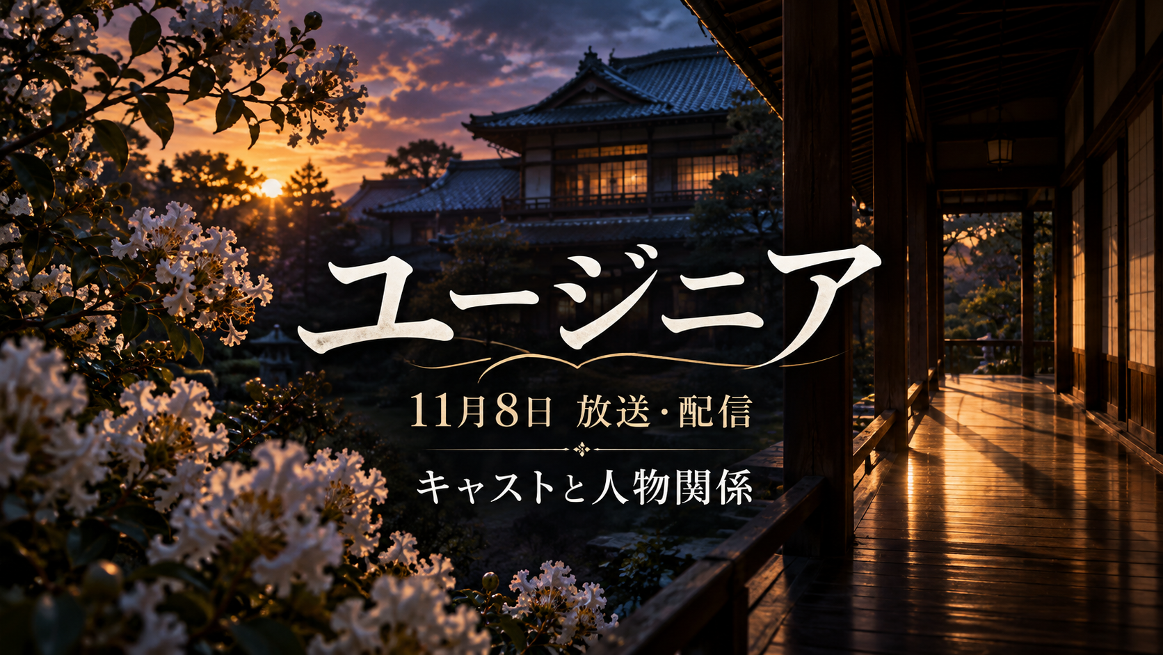 夕暮れの旧家を描いたドラマ「ユージニア」紹介イメージ