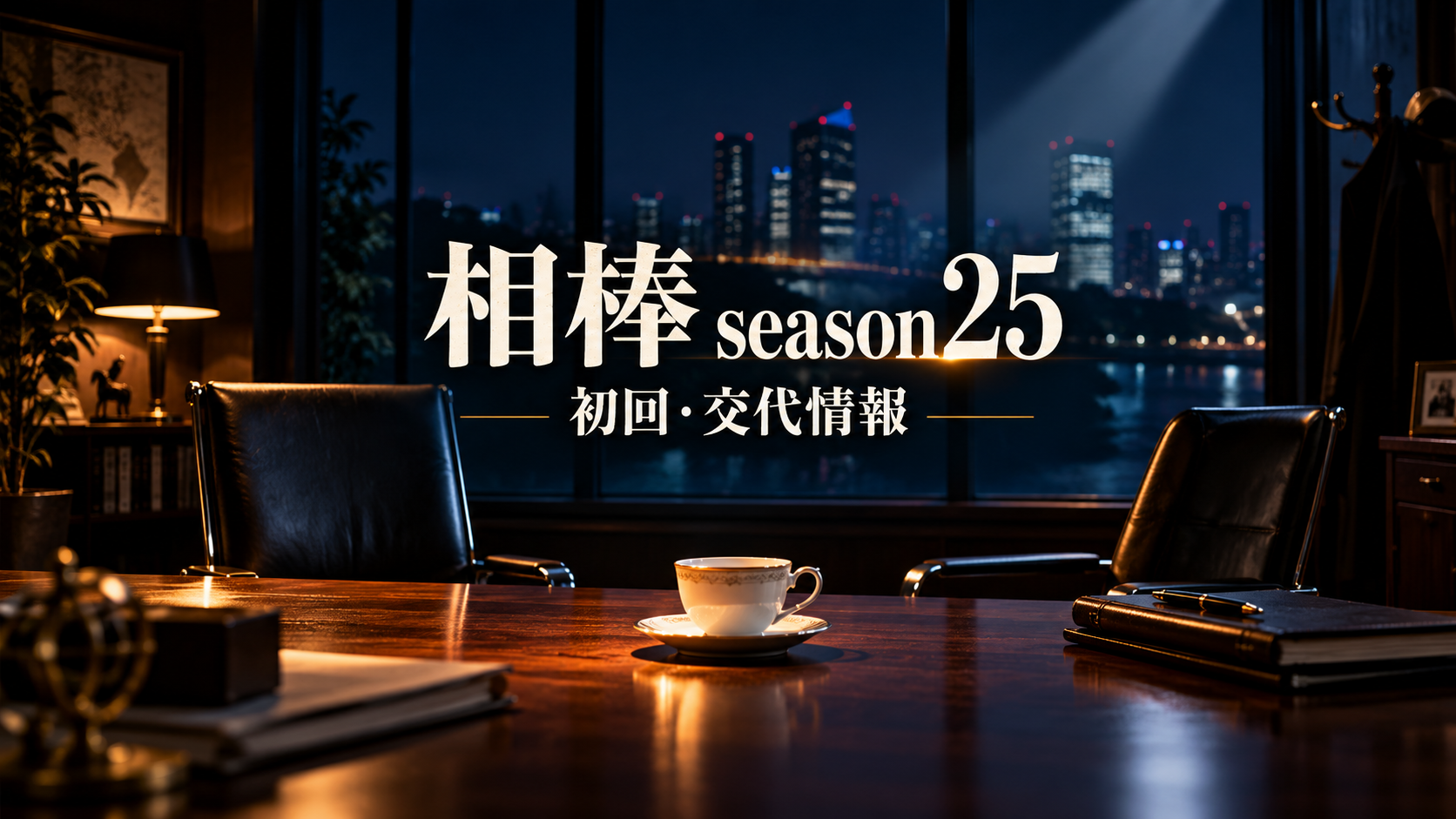 相棒season25は10月21日開始！初回の放送時間と神戸尊への交代情報を表す解説イメージ
